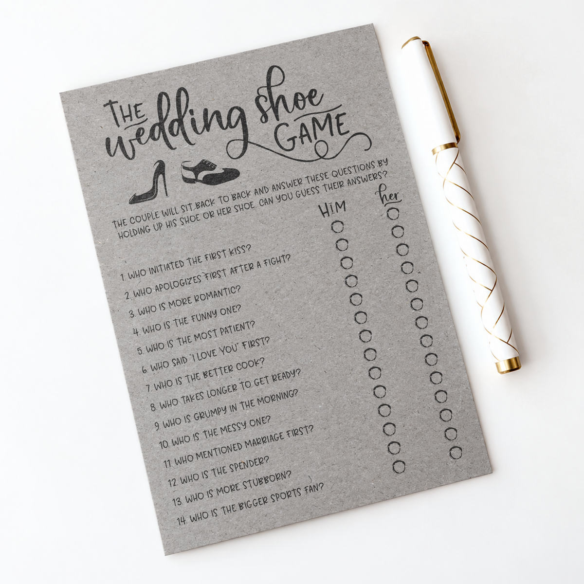 The Wedding Shoe Bridal Shower Game