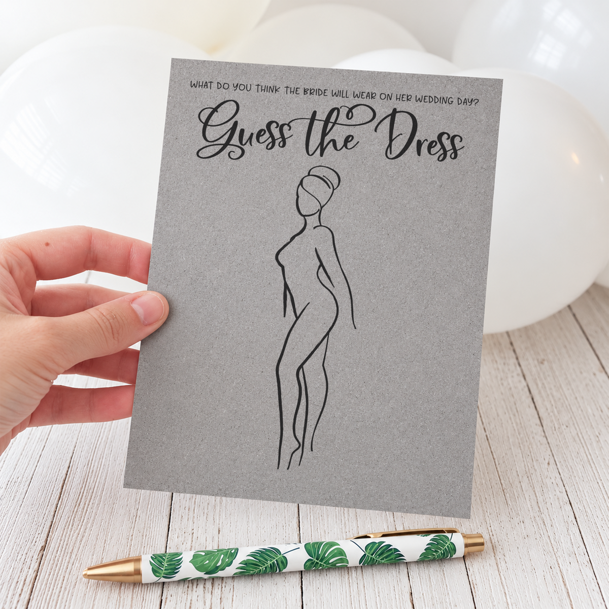 Guess the Dress Bridal Shower Game