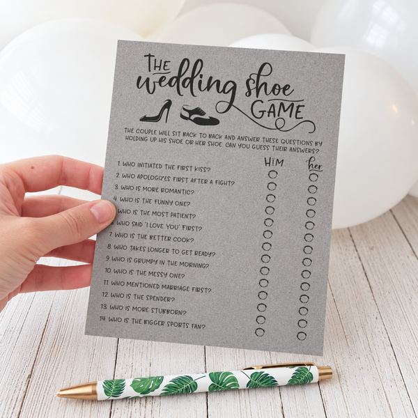 The Wedding Shoe Bridal Shower Game