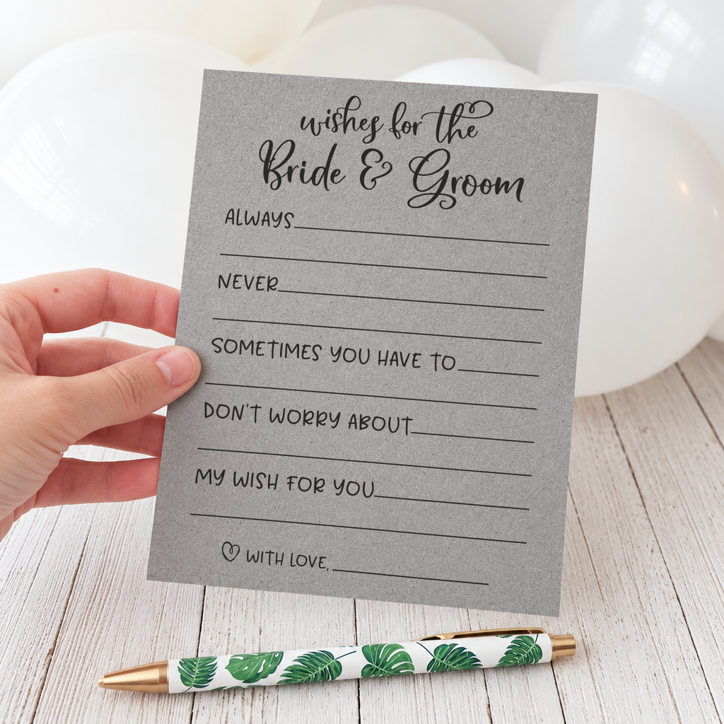 Wishes for the Bride and Groom Bridal Shower Activity