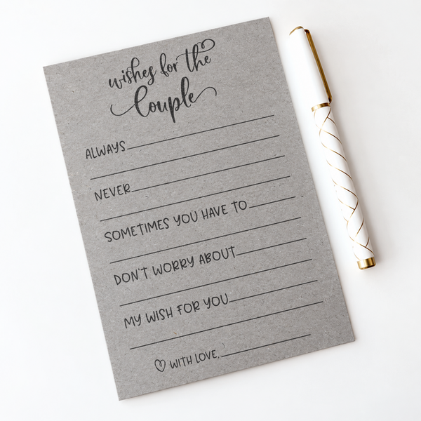 Wishes for the Couple - Bridal Shower Activity
