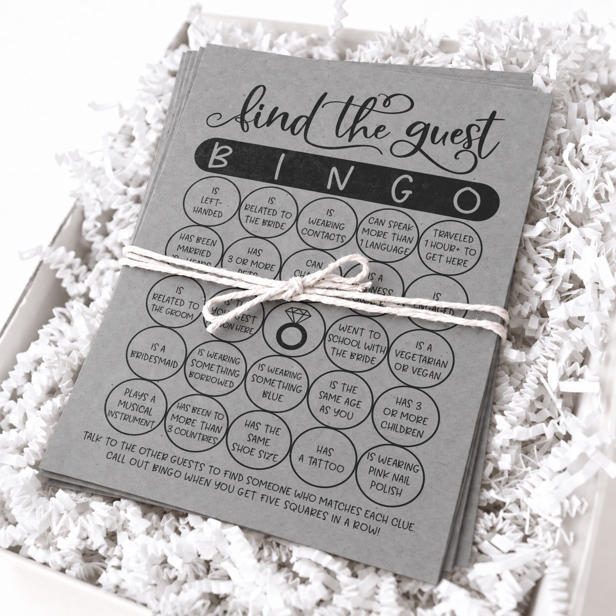 Find The Guest Bingo Bridal Shower Game