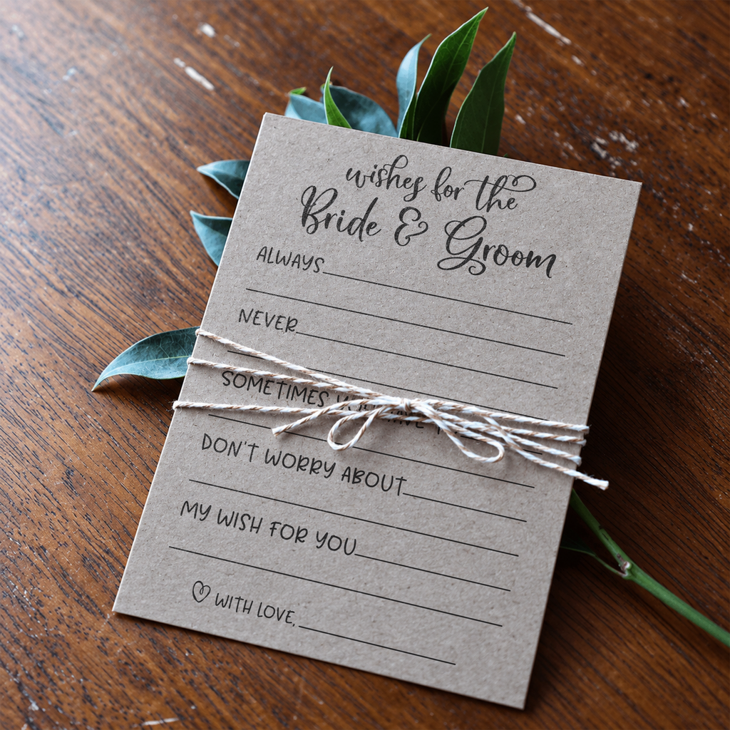 Wishes for the Bride and Groom Bridal Shower Activity
