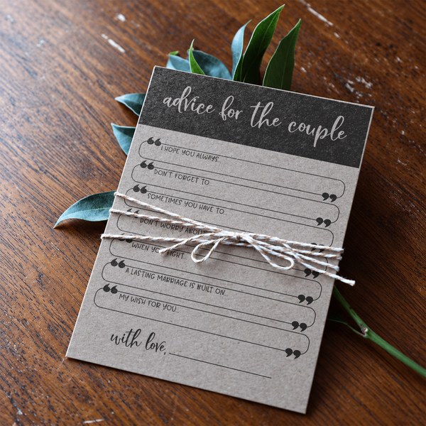 Advice for the Couple Bridal Shower Activity