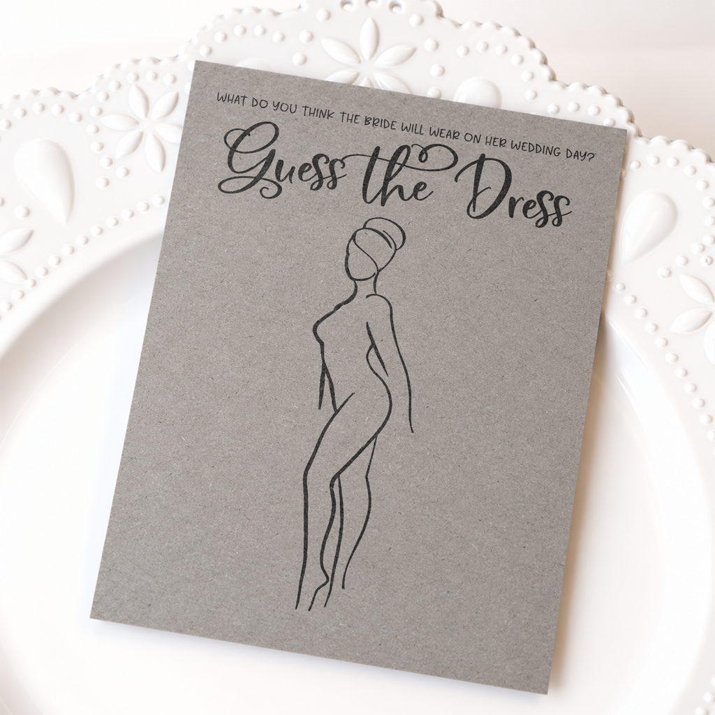 Guess the Dress Bridal Shower Game