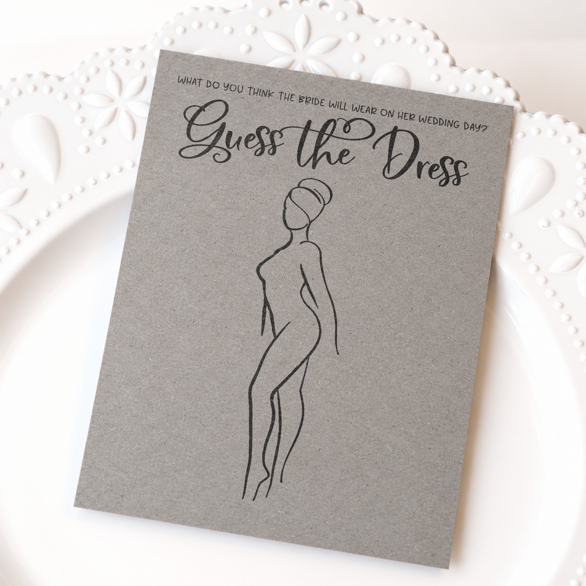 Guess the Dress Bridal Shower Game