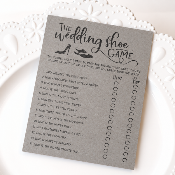 The Wedding Shoe Bridal Shower Game