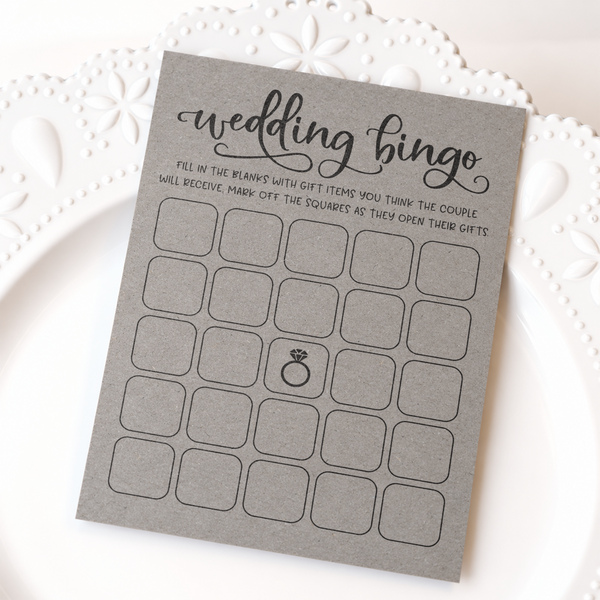 Wedding Bingo - Wedding Shower Game