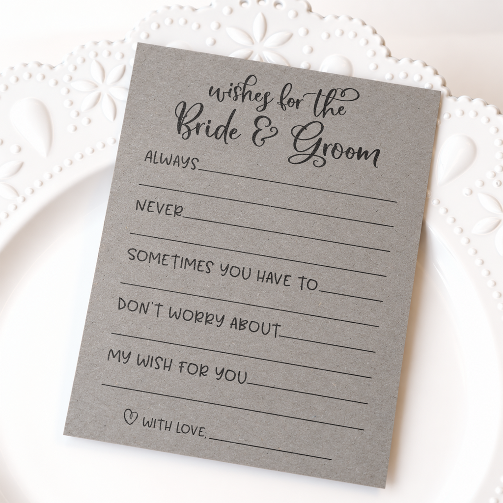 Wishes for the Bride and Groom Bridal Shower Activity