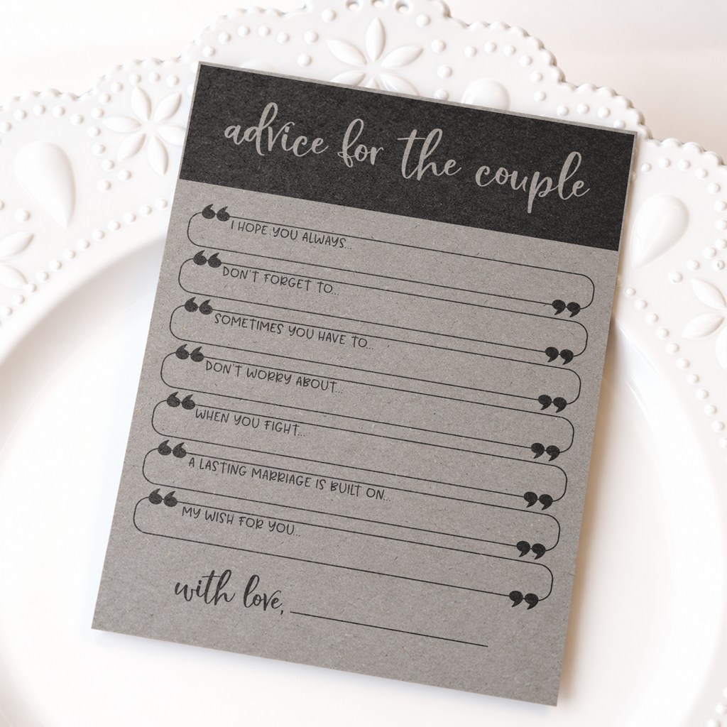 Advice for the Couple Bridal Shower Activity