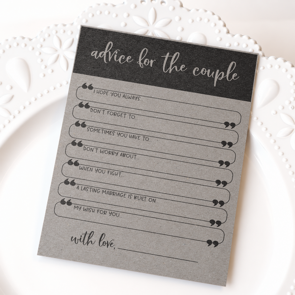 Advice for the Couple Bridal Shower Activity