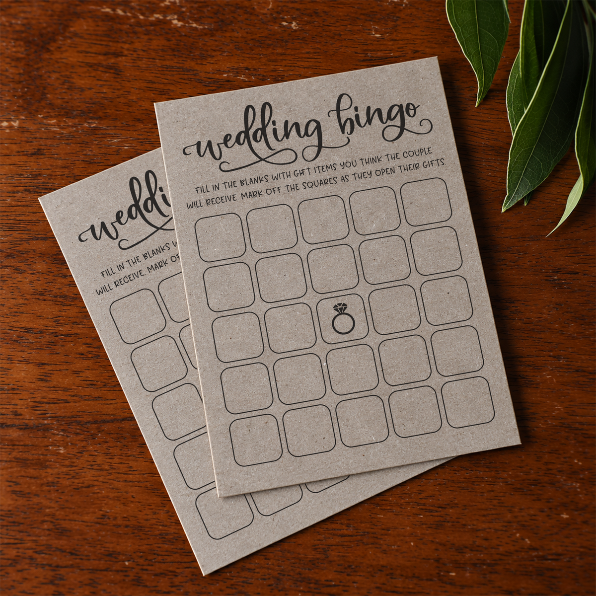 Wedding Bingo - Wedding Shower Game