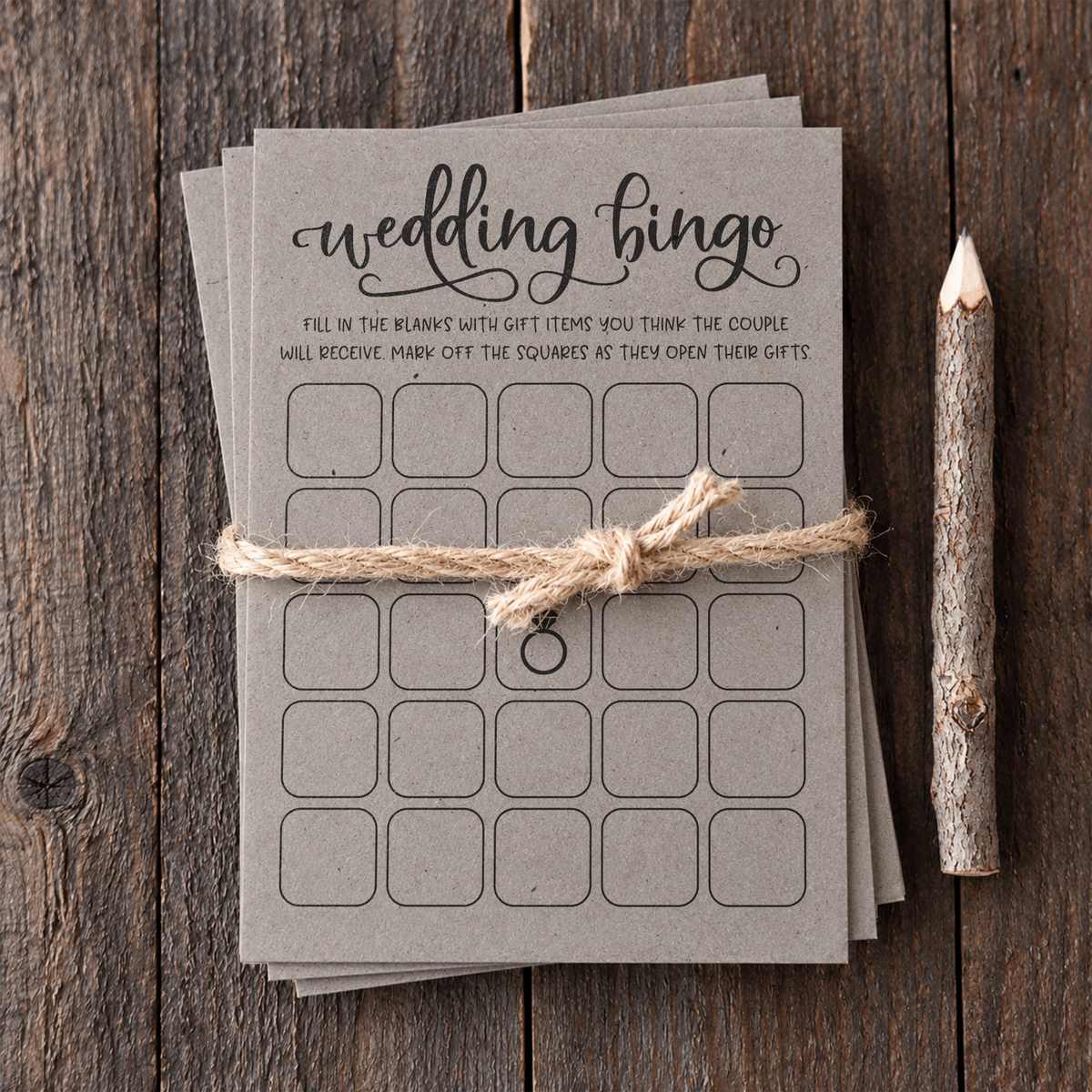 Wedding Bingo - Wedding Shower Game
