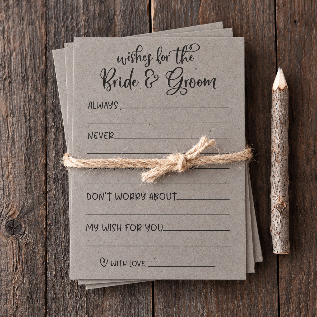 Wishes for the Bride and Groom Bridal Shower Activity