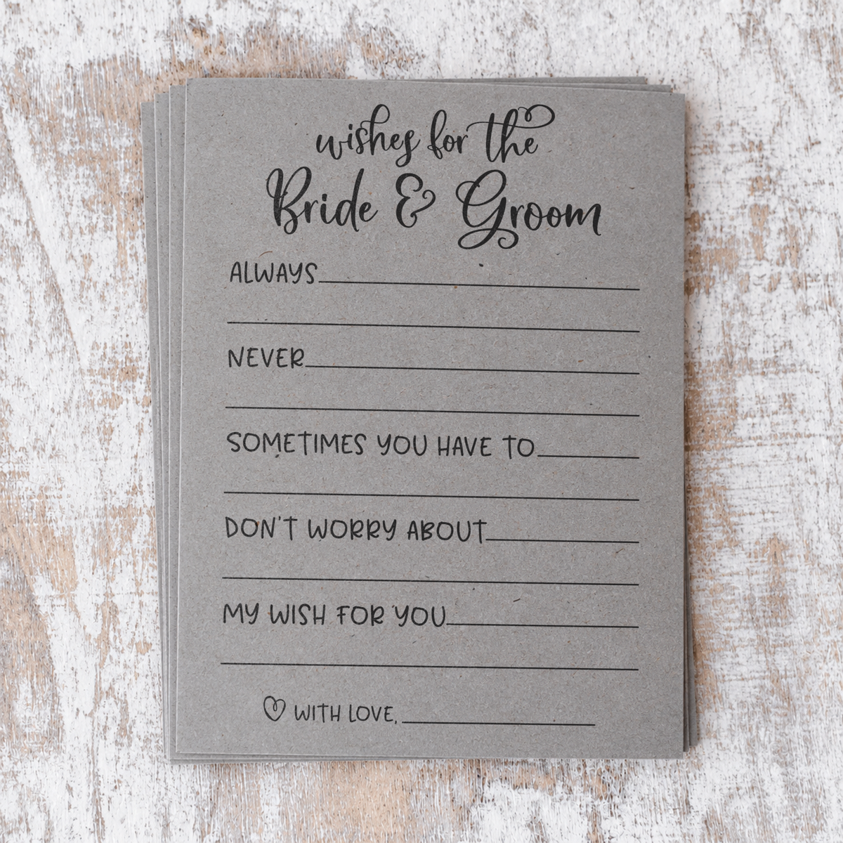 Wishes for the Bride and Groom Bridal Shower Activity