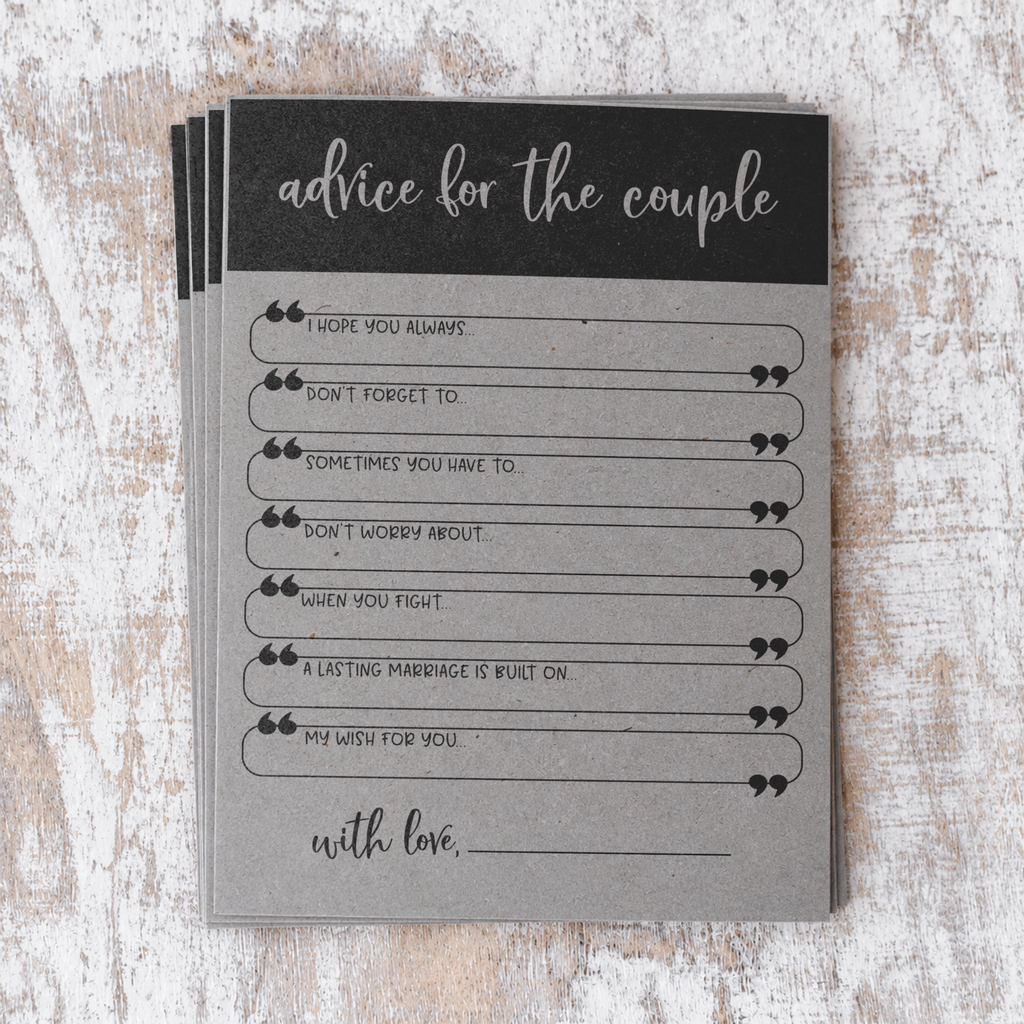 Advice for the Couple Bridal Shower Activity