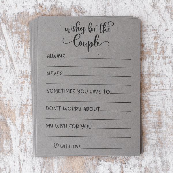 Wishes for the Couple - Bridal Shower Activity