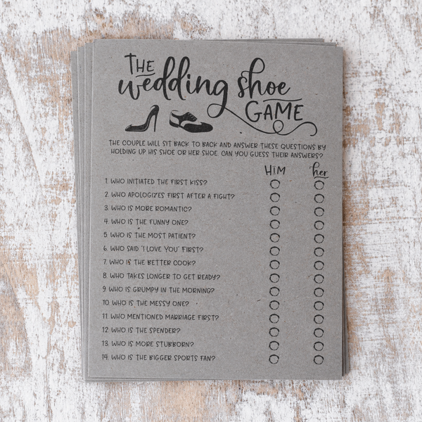 The Wedding Shoe Bridal Shower Game