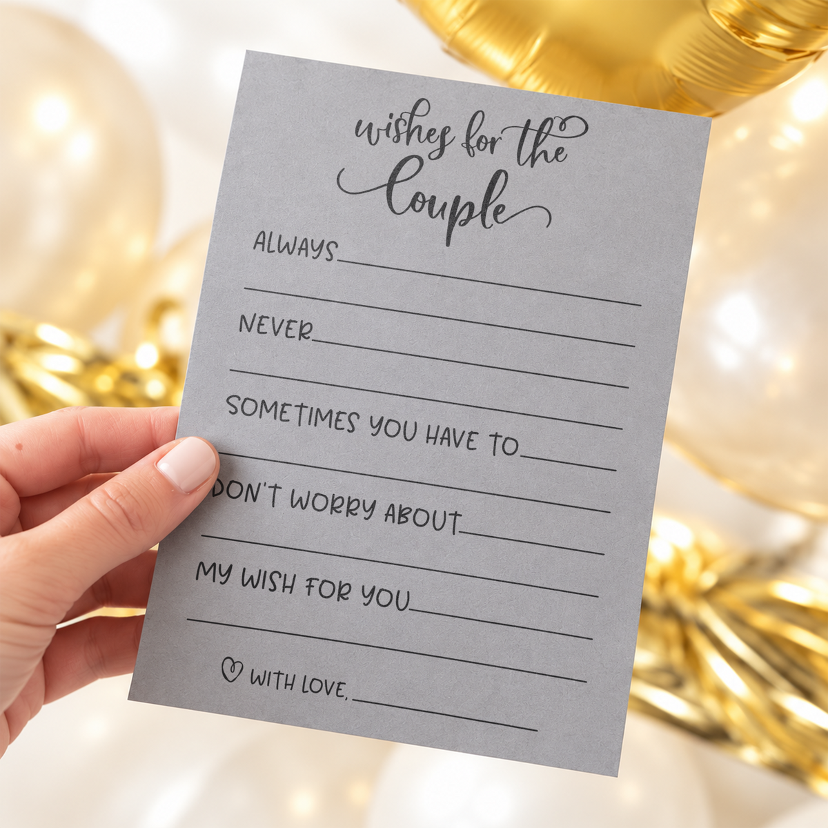 Wishes for the Couple - Bridal Shower Activity