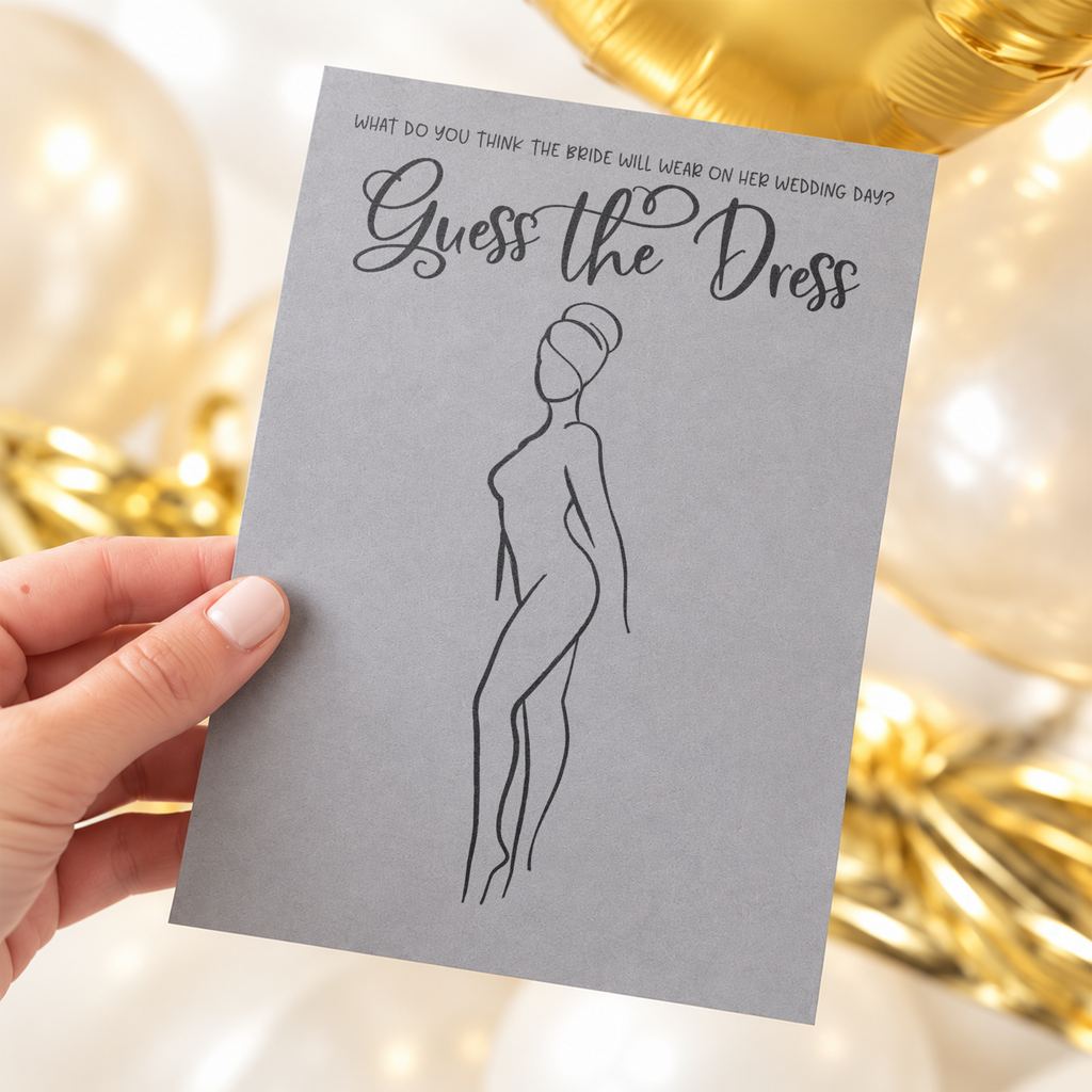Guess the Dress Bridal Shower Game