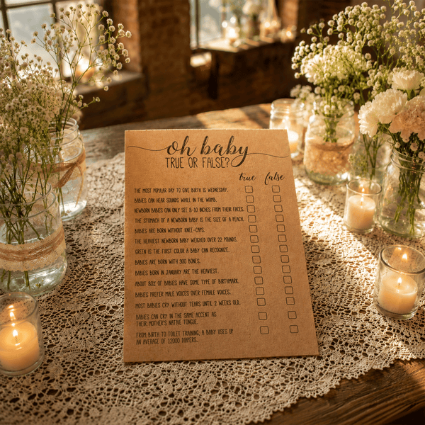 Oh Baby True Or False Baby Shower Game