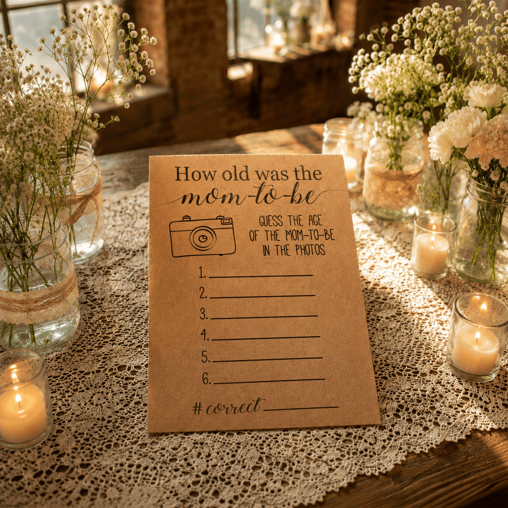 How Old was the Mom-to-be Baby Shower Game