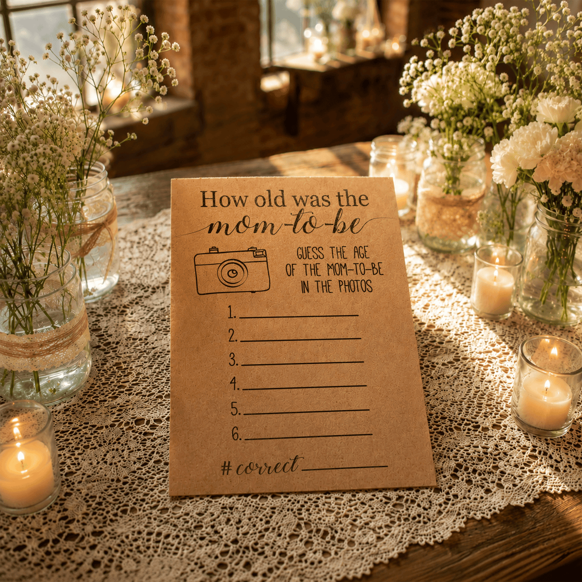 How Old was the Mom-to-be Baby Shower Game