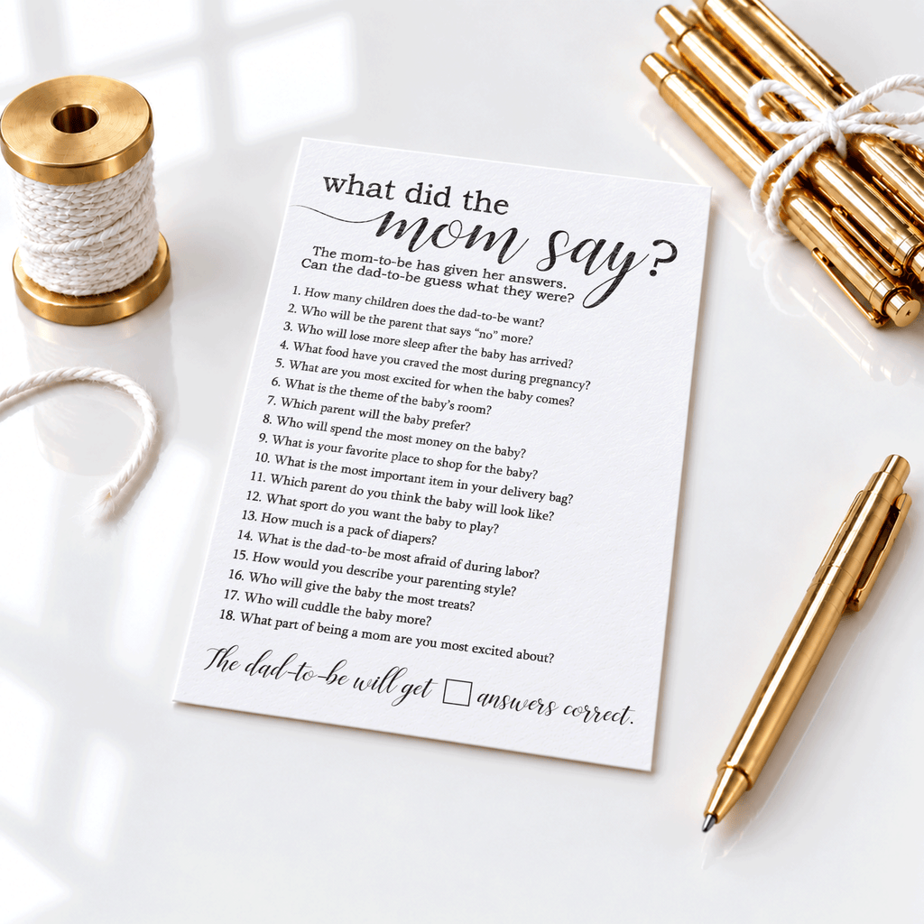 What Did The Mom Say Baby Shower Game