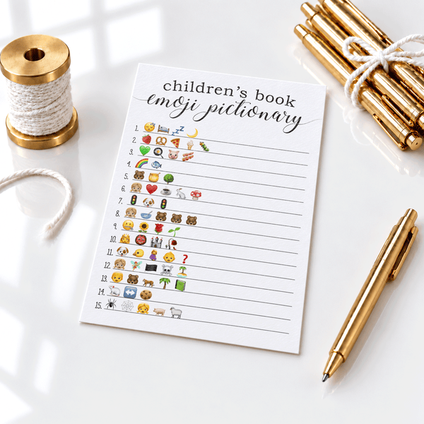 Children's Book Emoji Pictionary Baby Shower Game
