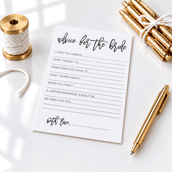Advice for the Bride Bridal Shower Activity