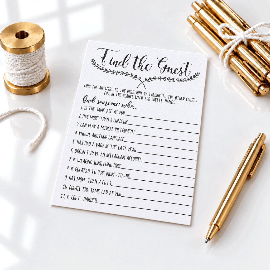 Find The Guest Baby Shower Game