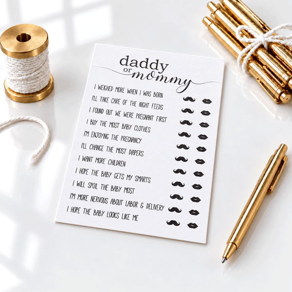 Daddy Or Mommy Baby Shower Game