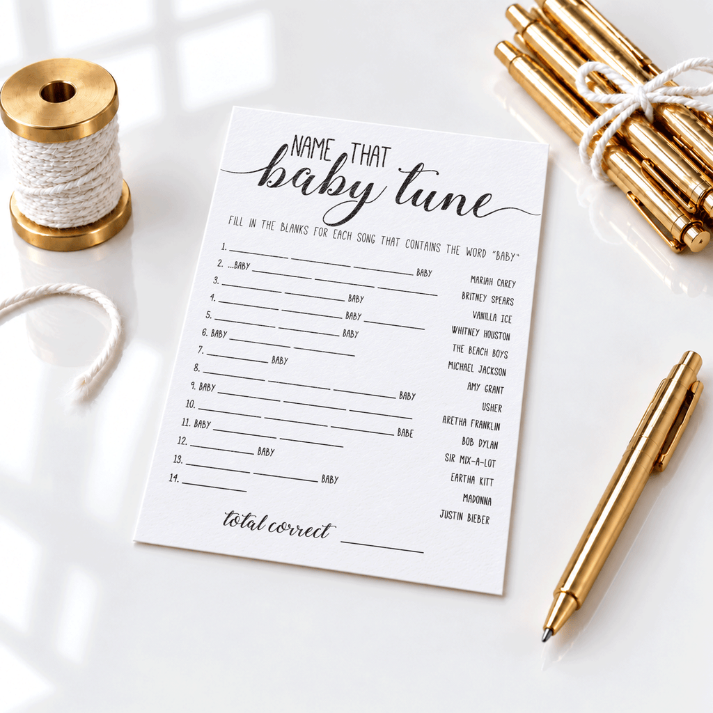 Name That Baby Tune Baby Shower Game