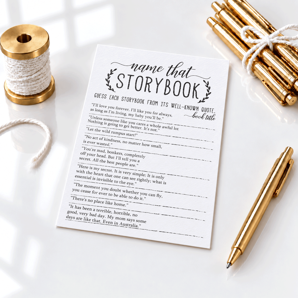 Name that Storybook Baby Shower Game
