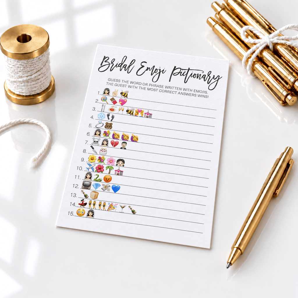 Bridal Emoji Pictionary Bridal Shower Game