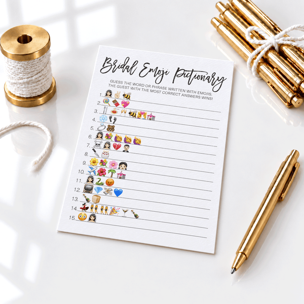 Bridal Emoji Pictionary Bridal Shower Game
