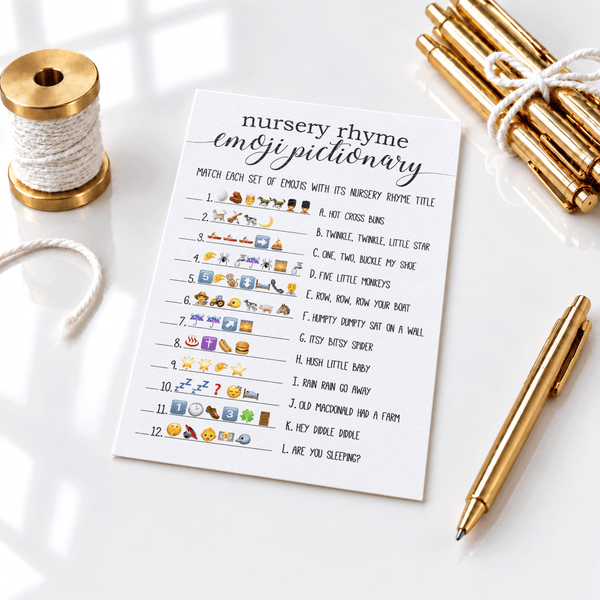 Nursery Emoji Pictionary Baby Shower Game
