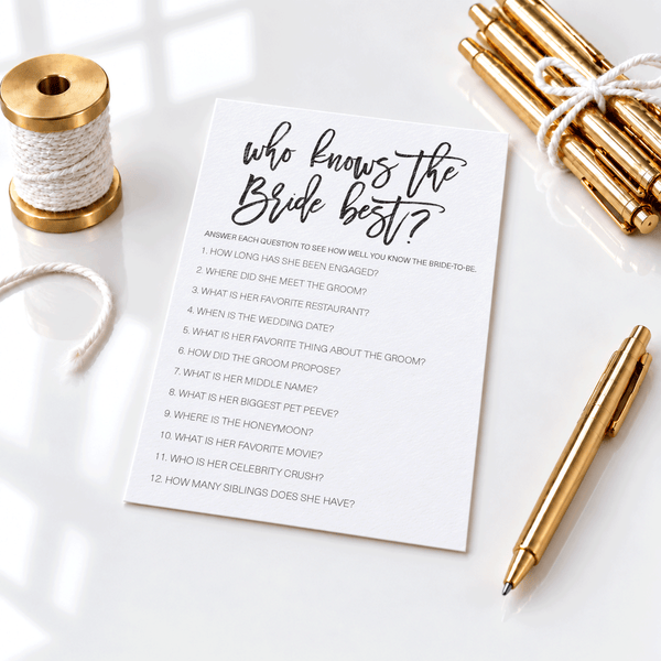 Who Knows The Bride Best Bridal Shower Game