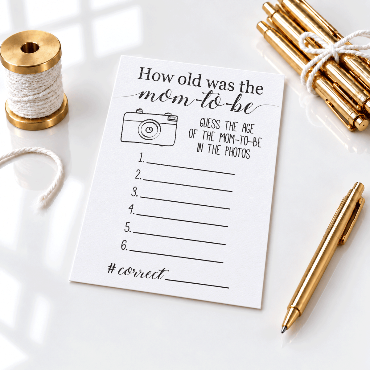 How Old was the Mom-to-be Baby Shower Game