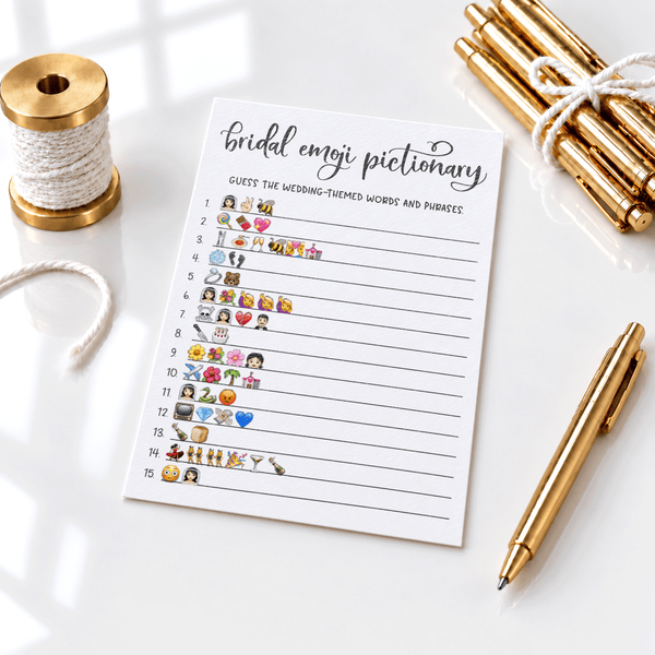 Bridal Emoji Pictionary Bridal Shower Game