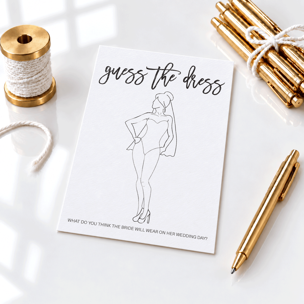Guess the Dress Bridal Shower Game