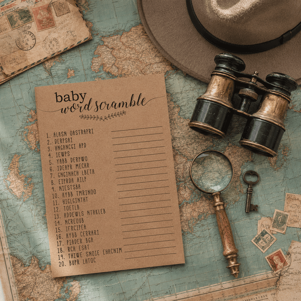 Baby Word Scramble Baby Shower Game