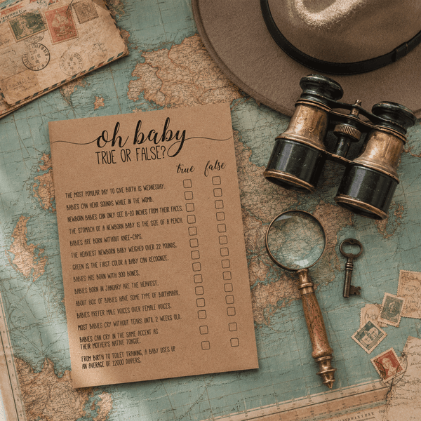 Oh Baby True Or False Baby Shower Game