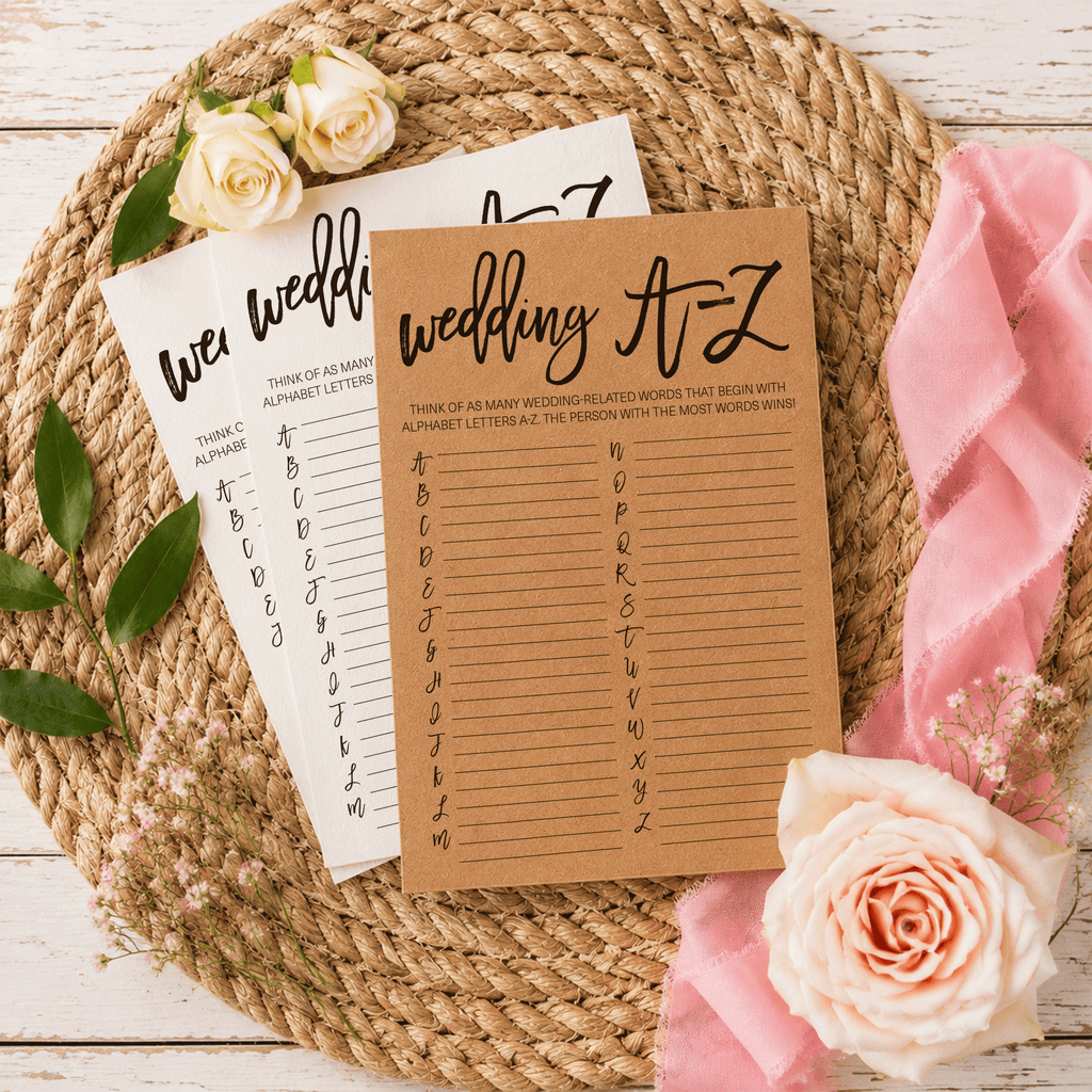 Wedding A-Z Bridal Shower Game