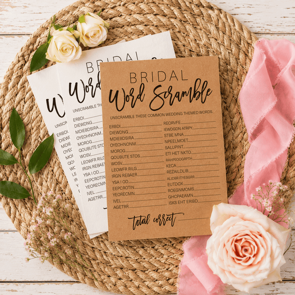 Bridal Word Scramble Bridal Shower Game