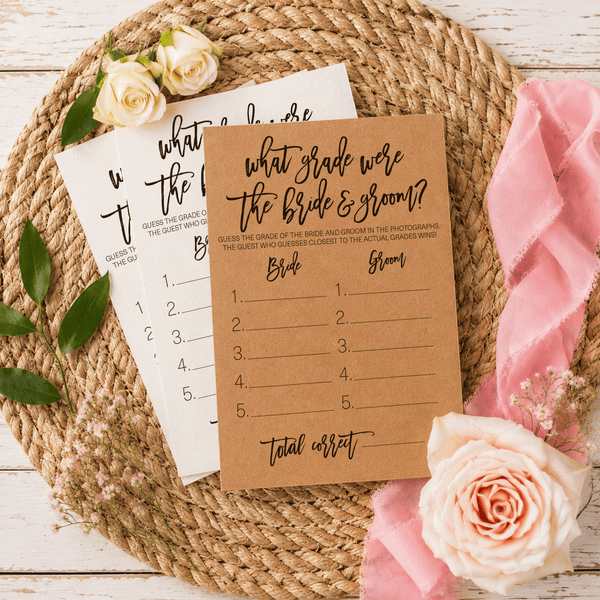What Grade Were They Bridal Shower Game