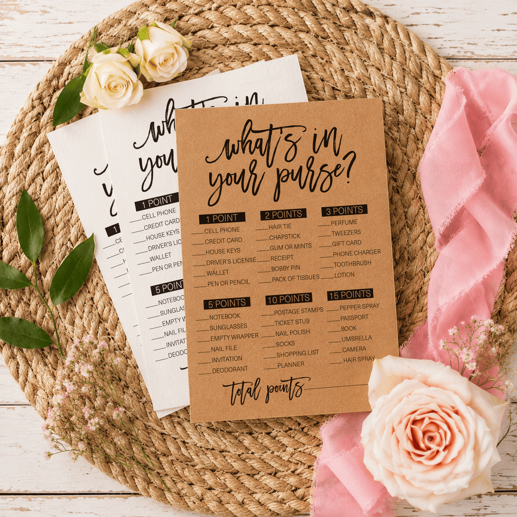 What's In Your Purse Bridal Shower Game