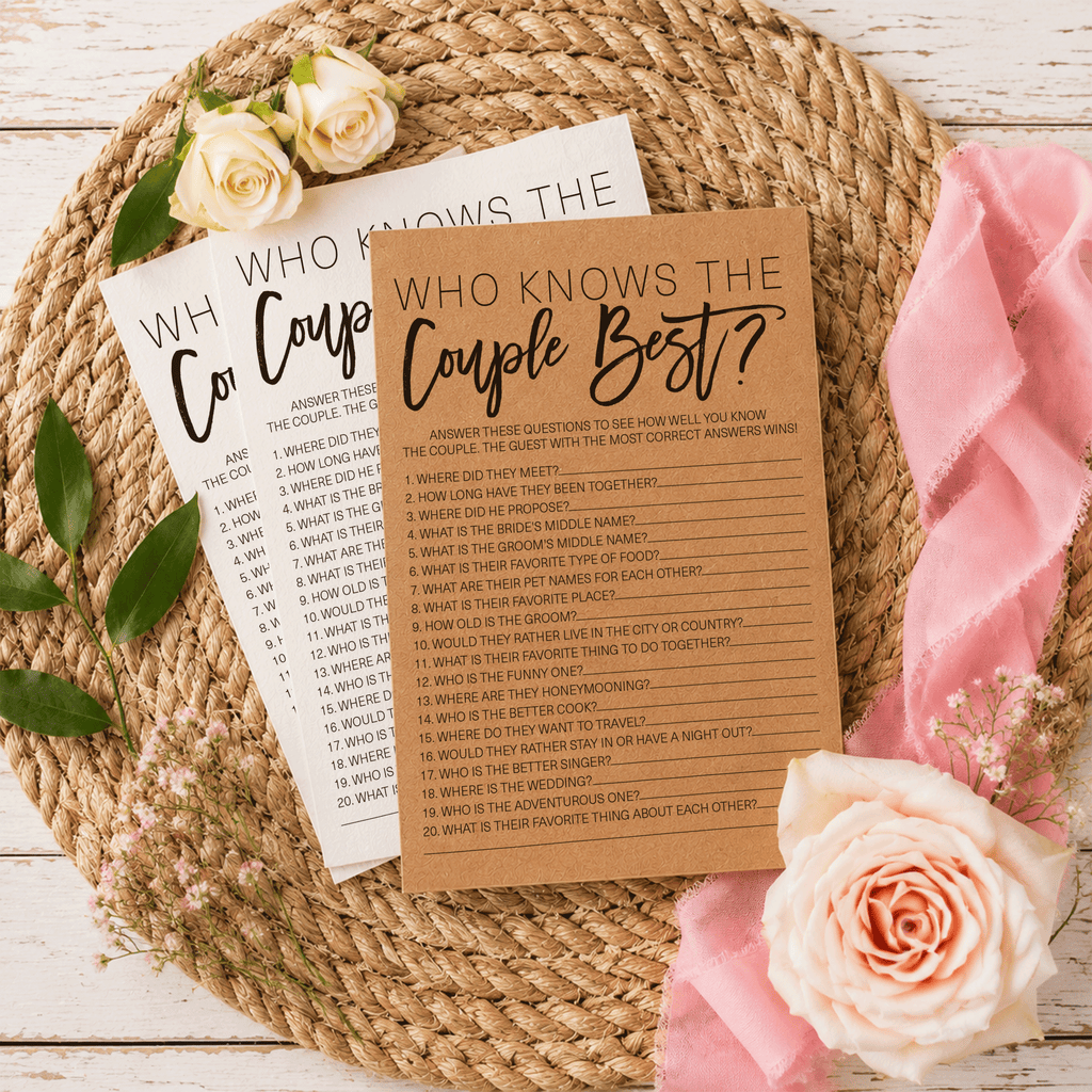 Who Knows The Couple Best Bridal Shower Game