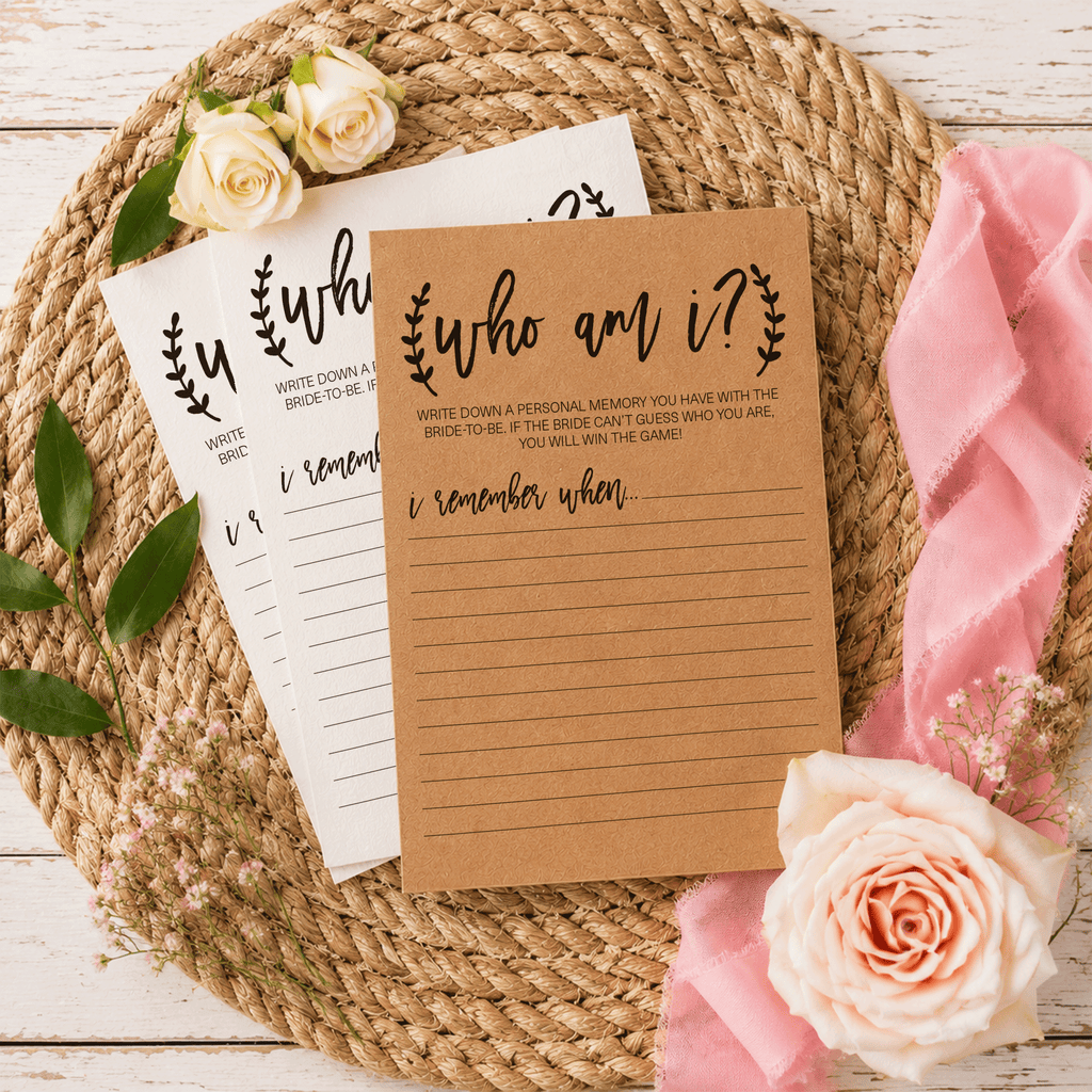 Who Am I Bridal Shower Game