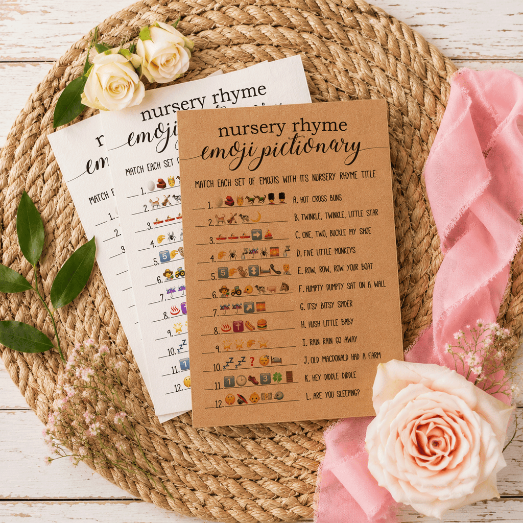 Nursery Emoji Pictionary Baby Shower Game